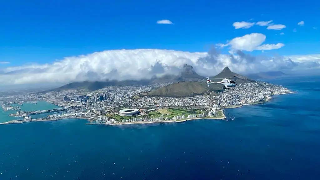 Helikopterem nad Kapsztadem